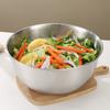 17cm Stainless Steel Gold And Silver Salad Bowl with scale Rice Noodles Lamian Noodles Bowl Kitchen Tableware Food Container