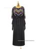 Miyake Summer Pleated African Patchwork Dress Set for Women - Plus Size Casual Middle Eastern Style