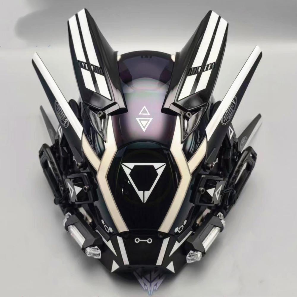 Cyber Punk Led Mask M-Clasp Night City Festival Man Cosplay Stage Property SCI-FI LED Lamp Halloween Party Gifts For Teenagers