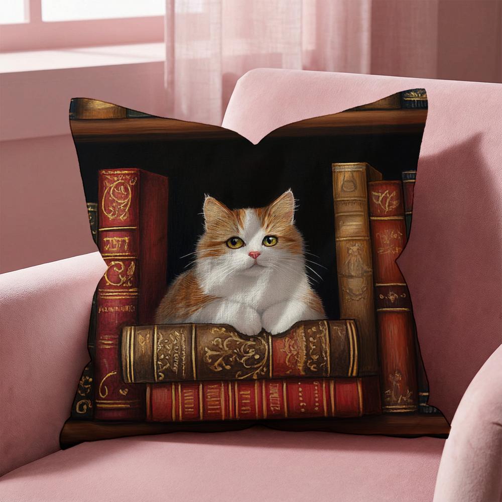 C-Cat ANIMAL Cushion Cover Multi-Scene Pillow Cover for Home & Car - Reversible, Soft & Durable for Daily Use