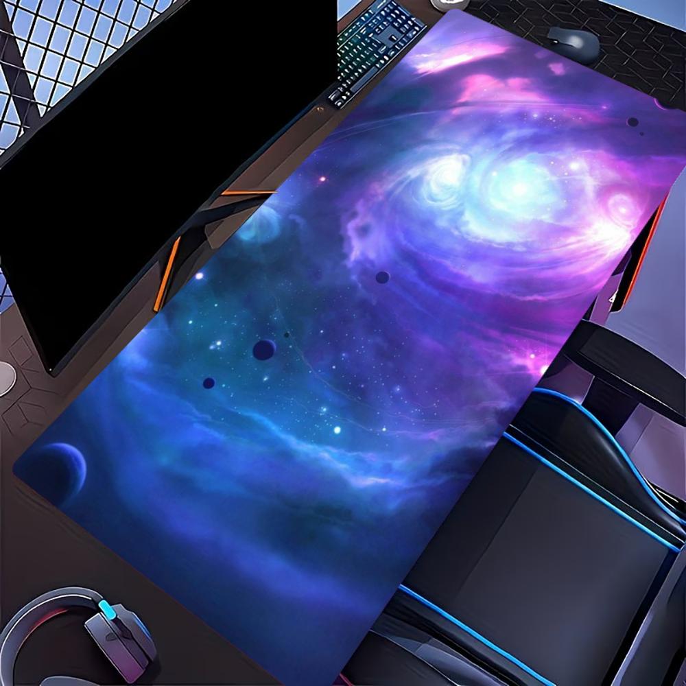 Large Non Slip Desk Pad Cosmic Swirl Nebula Star Sky Galaxy Art XXL Gaming Mouse Mat For PC Laptop Keyboard Game Desktop Surface