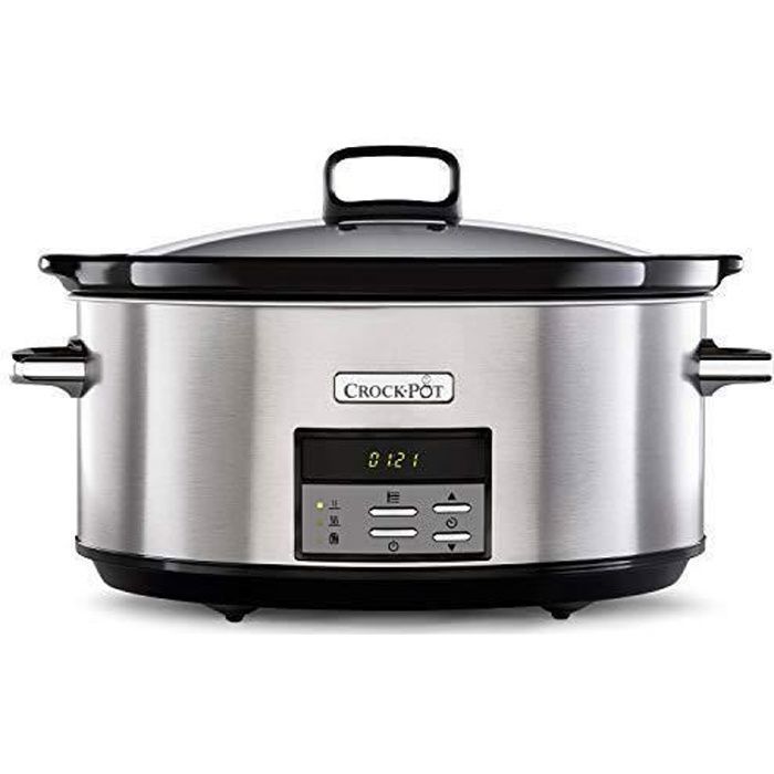 Mijoteuse numérique - CROCK-POT - 7,5 l - Compatible four - Acier inoxydable - Lave-vaisselle
