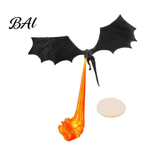 Flame Effect Lamp Dragon Bookshelf Nook Light, 3D Printed Fire-Breathing Fantasy Flying Dragon, Shelf Accent Book with LED Gothic Library Decor, Gift