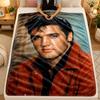 Flannel BlanketElvis Presley Warm Soft Throw Blanket for Indoor Sofa Bed Living Room Use