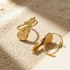 Stainless Steel Adjustable Wedding Rings Dating Rings Guitar Shape Delicate Finger Jewelry for Woman and Man Present