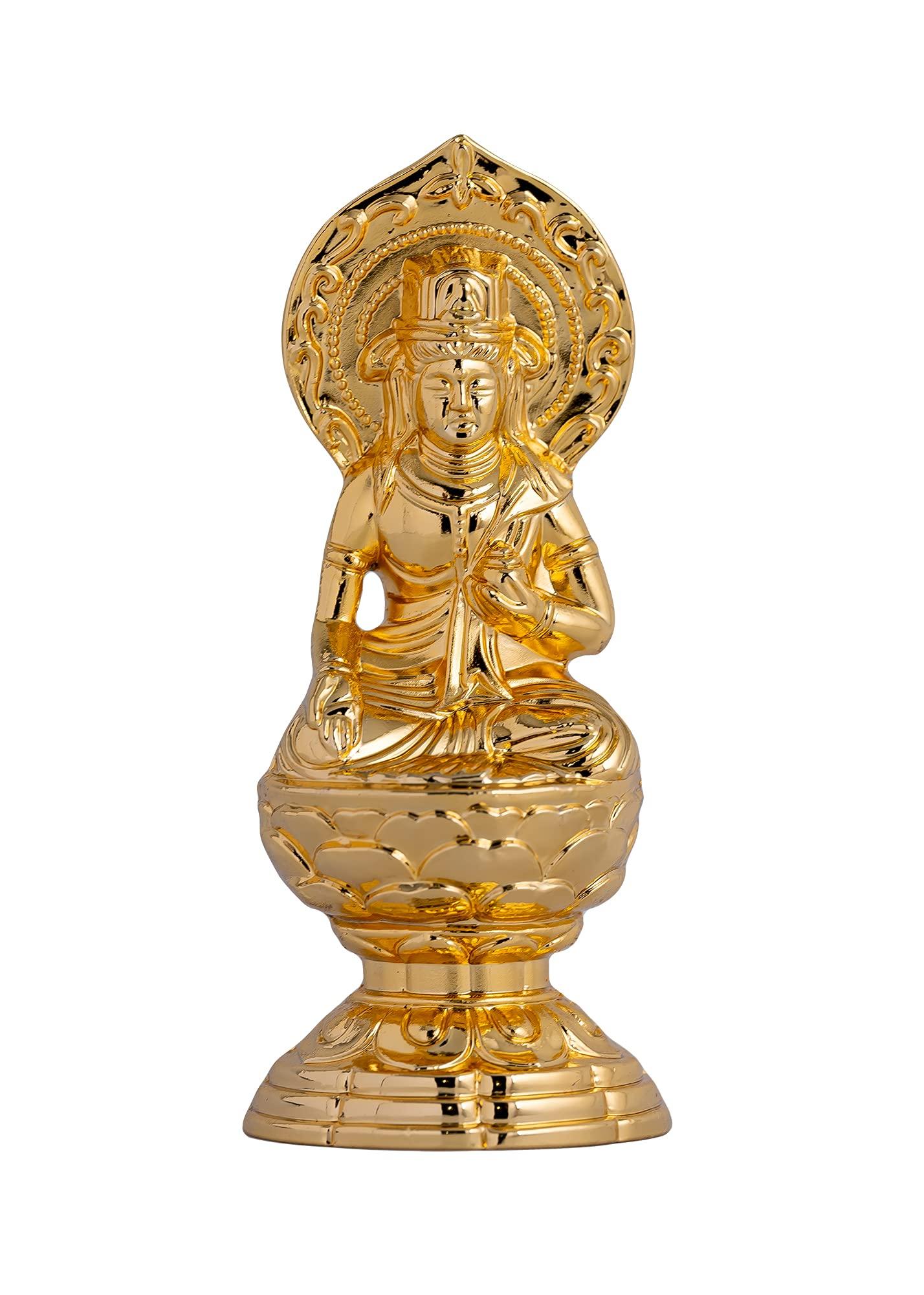 

Small Kokuzo Bosatsu (24K Gold Plated) Buddhist Statue by Sculptor Keishu Watanabe. Protective deity of the zodiac for those born in the years of the
