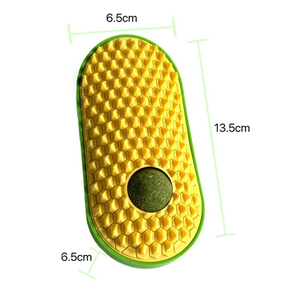 Pet Brush Comb With Catnip Ball Cat Toy Softer Cat Self Groomer Massage Comb Cat Face Scratcher for Kitten Puppy Cat Accessories