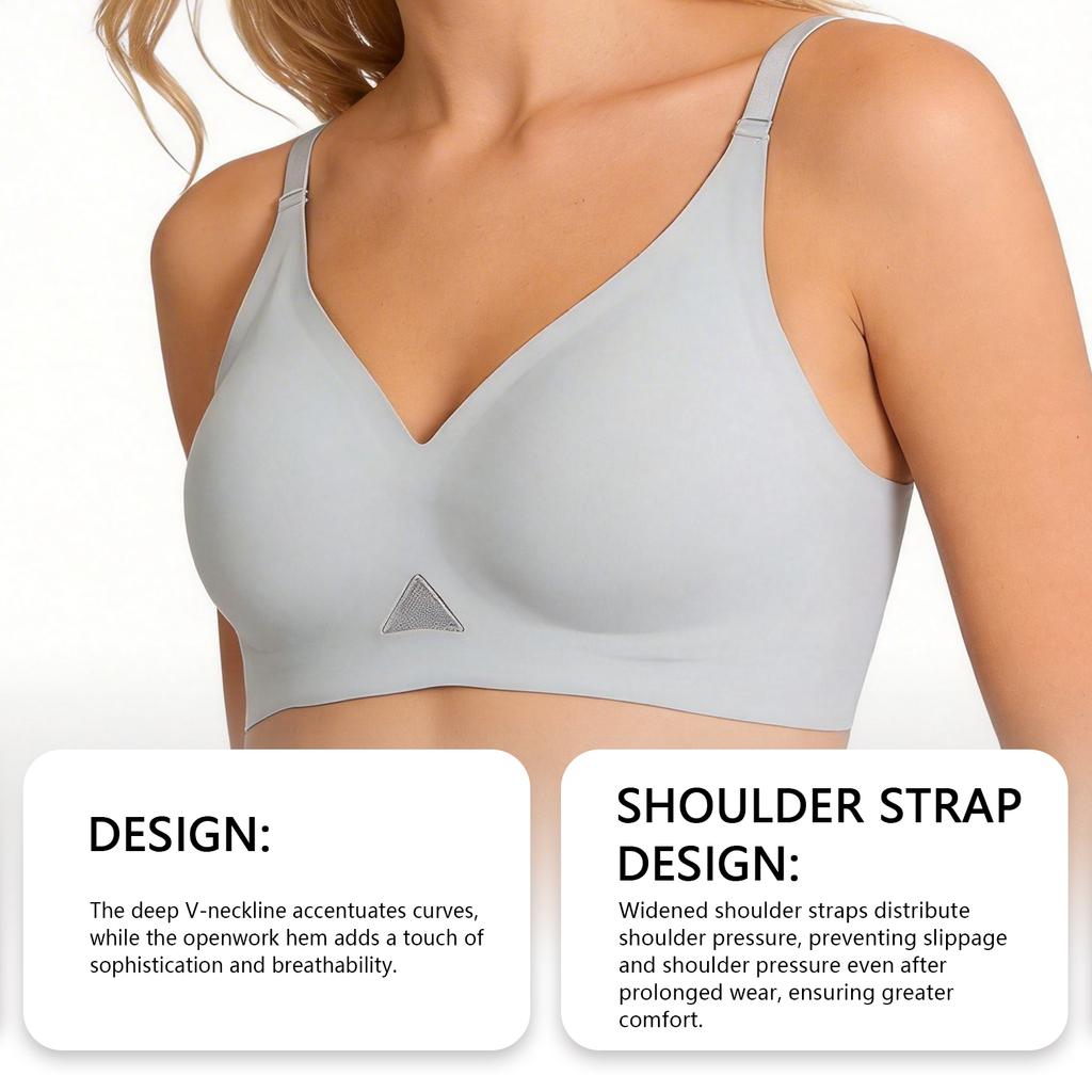 Zeriluna Sexy Deep V Hollow-out bra Breathable, elastic, sexy, deep-cut V Hollow-out design lightweight and comfortable close-fitting bra
