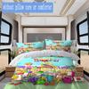 Biancheria da letto con motivo del cartone animato Numberblocks, Set piumone Copripiumone Federa Regalo di Compleanno per la Casa (1*copripiumino+2*federe,senza imbottitura)XSJT0917482