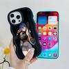 ZZZ Belle Phone Case for iPhone 17 16 15 14 13 12 11 Air Pro Max Plus Black Soft TPU Wavy Edge Cover
