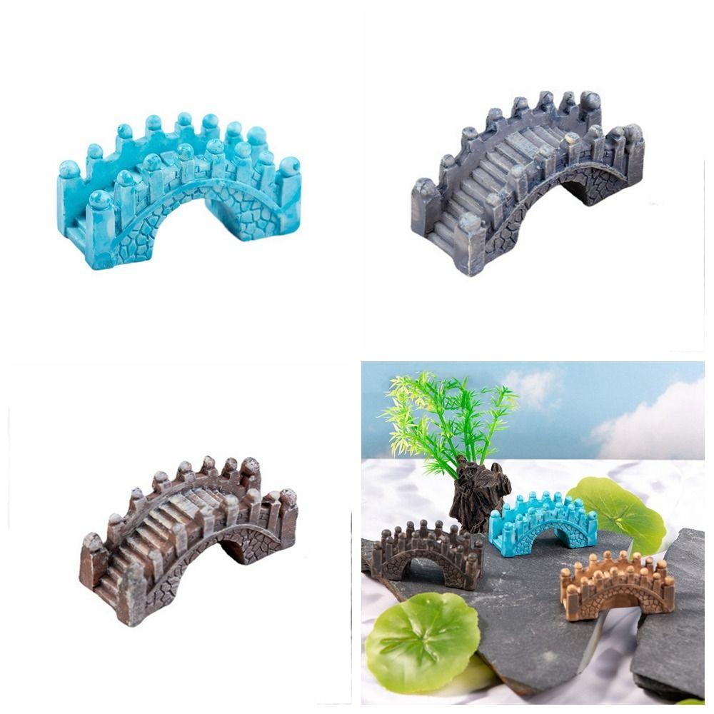 Micro-landscape Jiangnan Small Bridge Resin Craft Resin Bridge Miniatures Retro   Fairy Garden
