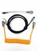 Flexible Spring Type-C Cable, 124 Standard Copper, 5V/1.5A, Durable Mesh Jacket, for Electronics Retailers