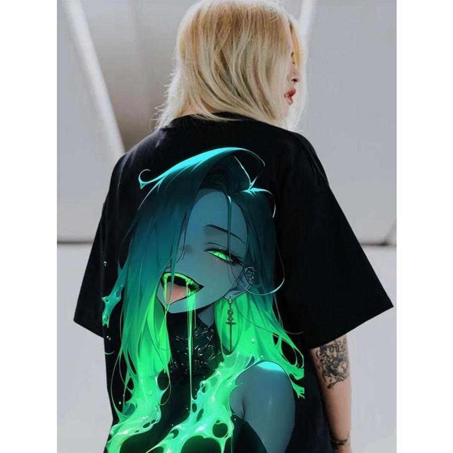 2024 Summer Fashion T-shirts Men Women Unisex Oversize Anime Character Japanese Style Streetwear Super Cool Couple T-shirts