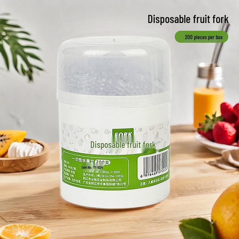 ZISIZ Disposable Plastic Fruit Forks