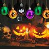 48pcs Halloween Hanging Ball Ornaments Halloween Glitter Witch Ghost Shatterproof Balls- Colorful Hanging Tree Balls Ornaments