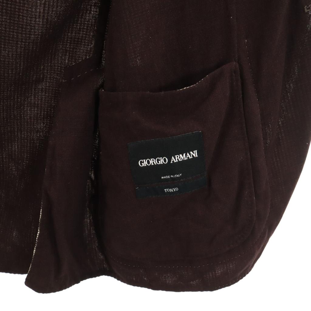 GIORGIO ARMANI Overall handle tailored jacket 44 Brown Ancon Men's Used
