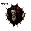 Reusable PVC Stickers for Walls Halloween Break-in 3D Wall Decals, Illusion Effect Spooky Breaking Through Decorative Decals Dormitory Sticker, Horror