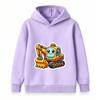 Cute Cartoon Excavator Print Kids Hoodie Casual Long Sleeve Pullover Sweatshirt for Boys Girls Toddler Loose Comfy Tops