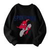 Boys and girls round neck plus velvet pullover printed top sweatshirt