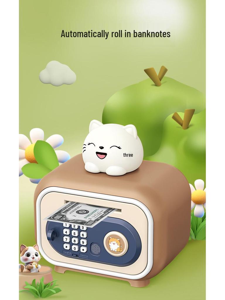 Kids' Musical Safe Piggy Bank: Large Capacity Password Savings Box and Toy