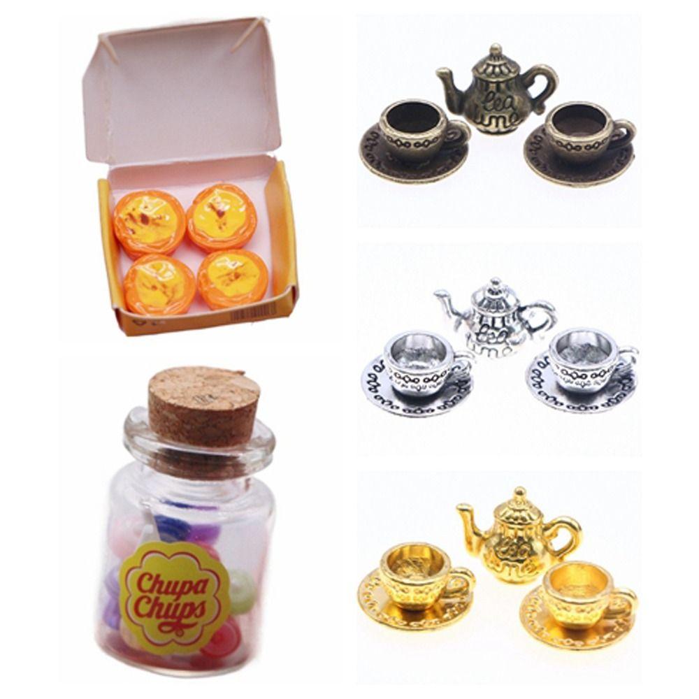 1/12 Dollhouse Miniature Food Lollipops Dollhouse Mini Tea Set  Dollhouse Accessories