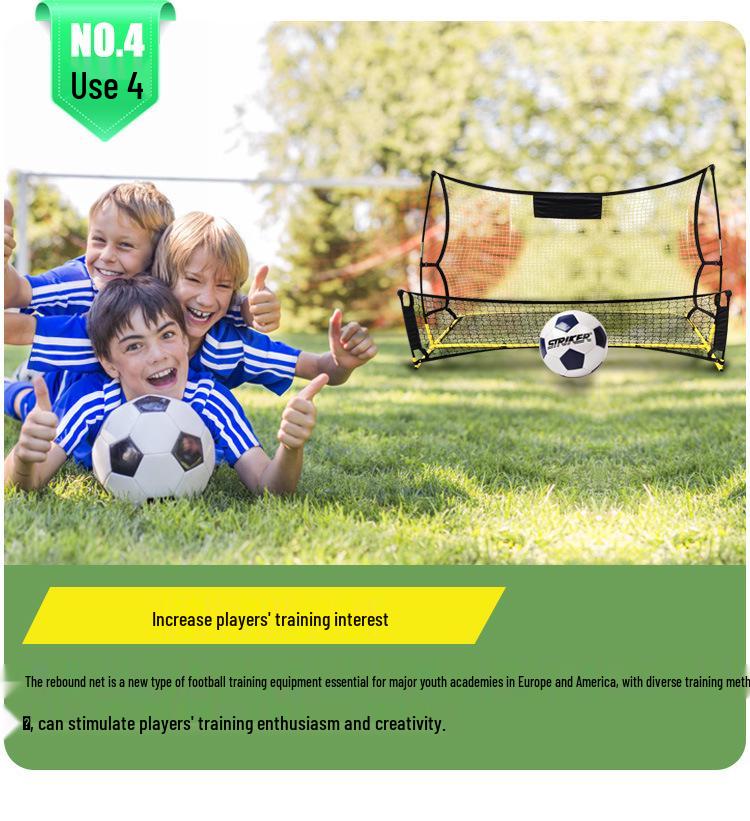 Portable Football Rebound Net with Adjustable High-Low Return for Shooting and Passing Practice