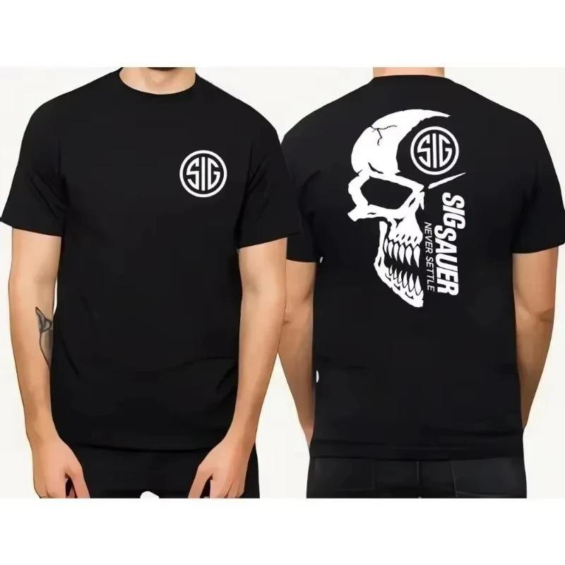 2026 Summer New Style Sig Sur Gun Pattern High-Quality Comfortable Casual Print Men's T-Shirt