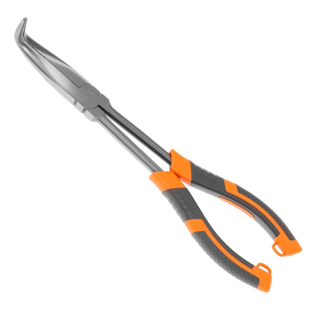 1/4Pcs Needle Nose Pliers Set 11 Inch Carbon Steel Long Nose Pliers Set with Nonslip Handle for Narrow Space Mechanic Car Repair