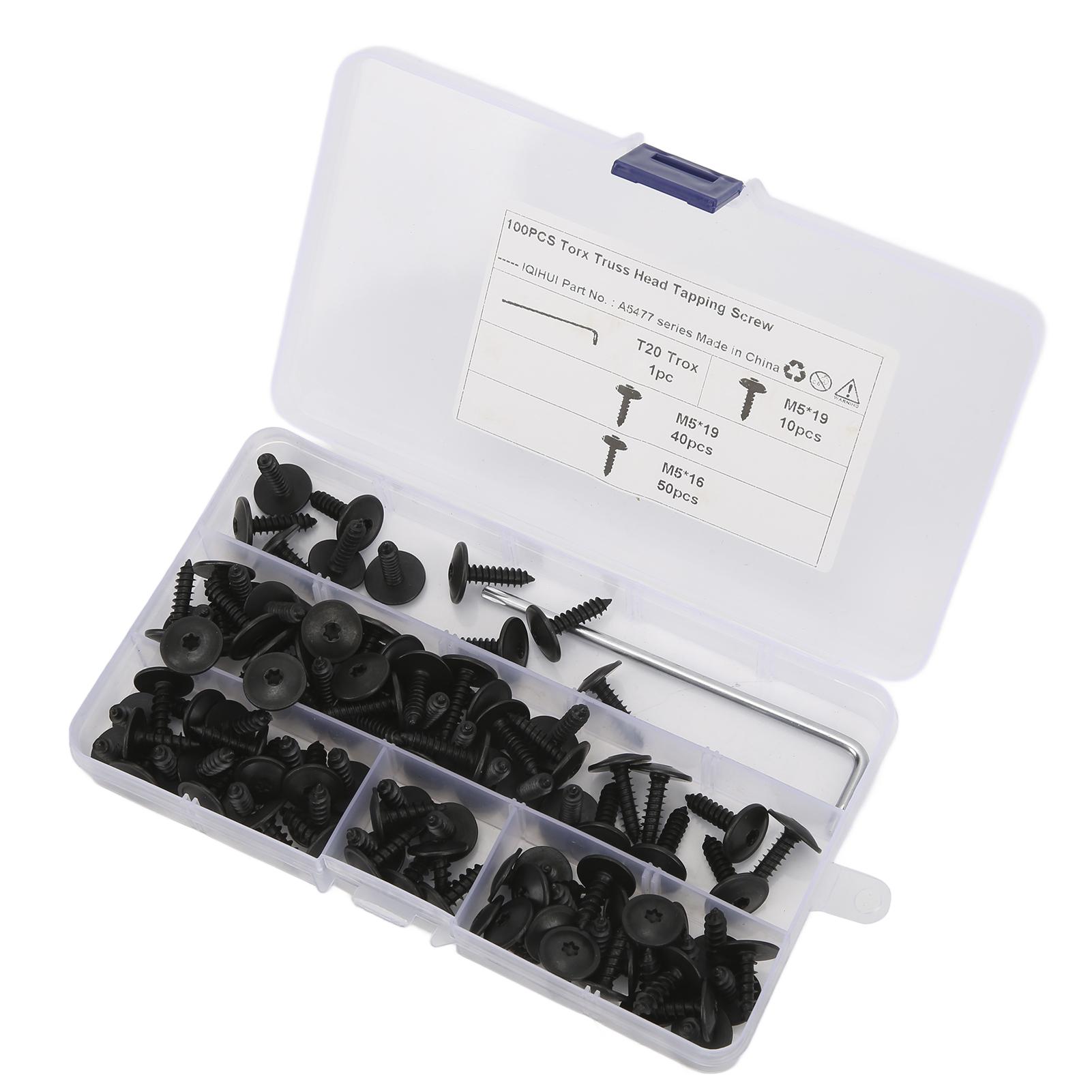 

100 шт. Саморезов для автомобильного крыла M5x1619 мм, набор из марганцевой стали, замена для A1 20112018