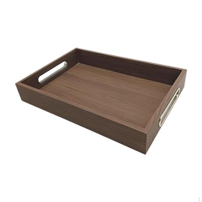 Serving Tray with Handles Vanity Bed Nonslip Decorative Snack Platter Dinner Plate for Perfume