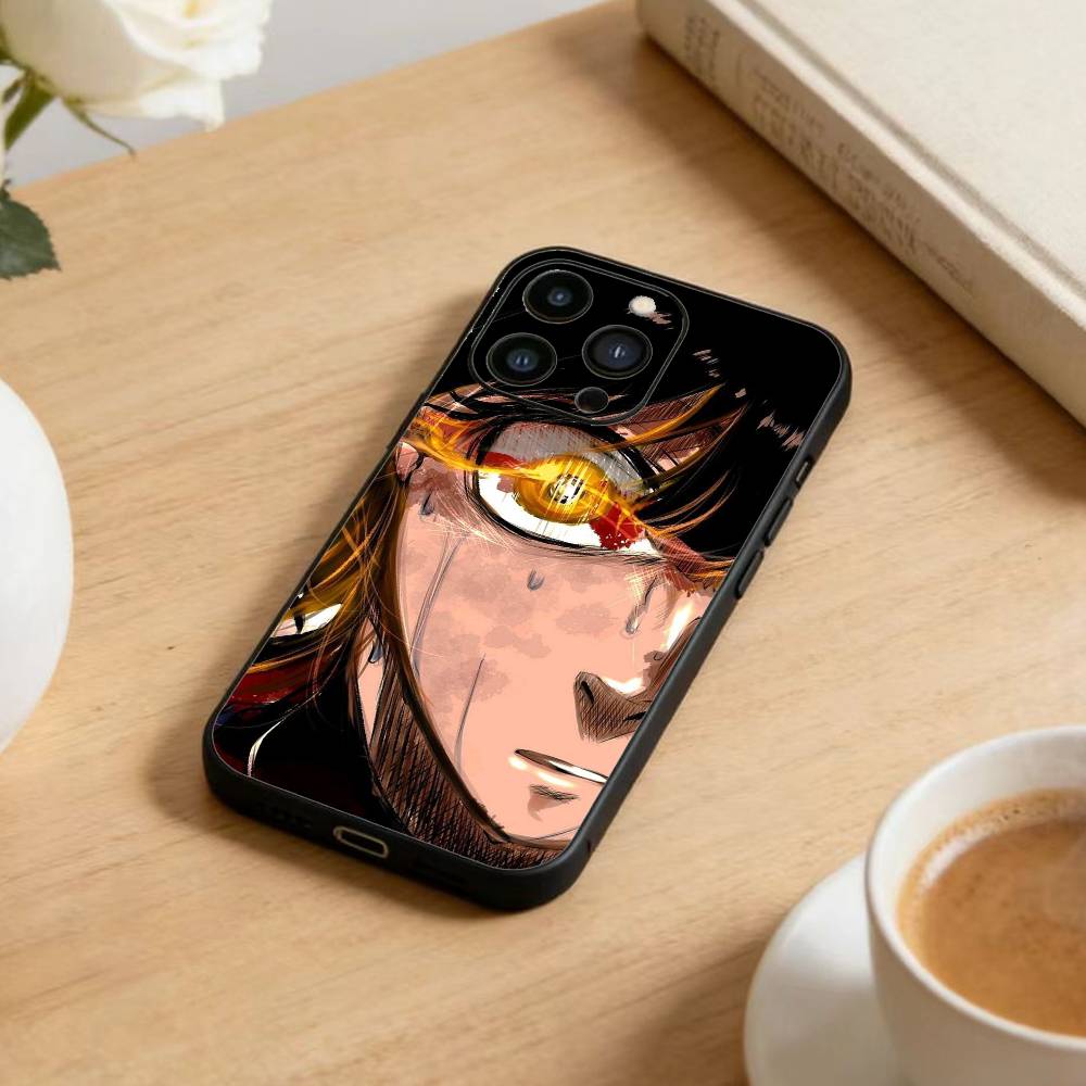 Anime Trent B-Blue L-Lock Phone Case For iPhone 17 16 15 14 13 12 Max Plus Silicone Black Cover