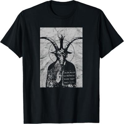 Occult Baphomet Gothic Grunge Satan Devil Black Lucifer 666 T-Shirt
