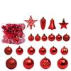 45pcs Exquisite Electroplated Christmas Hanging Balls Xmas Tree Ornaments  Indoor Outdoor Decoration