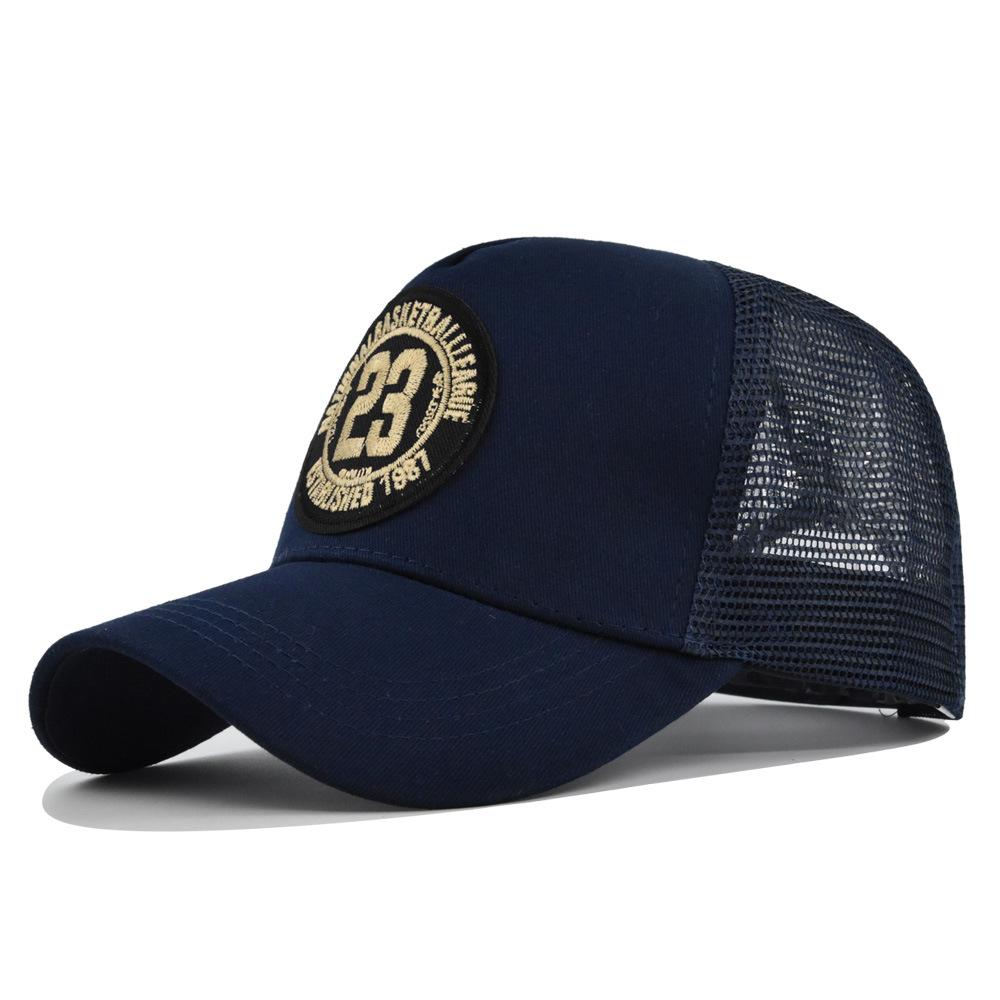 

Fashion Trucker Caps 23 Embroidery Patch Four Seasons Snapback Sunscreen Baseball Cap For Men Women Adjustable Visor Hat Canada 54-60cm