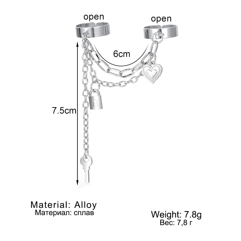 Bague universelle avec pendentif en forme de cœur, bijoux simples et élégants pour hommes et femmes, ensemble de pendentifs clés, nouvelle mode 2022
