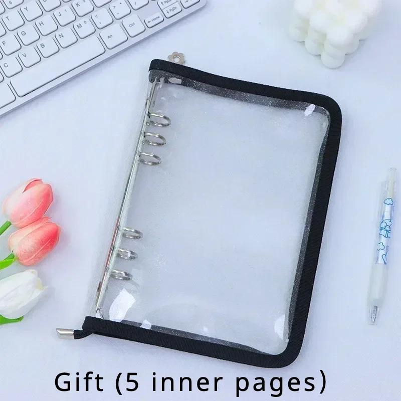 A5 Akrylowa Przezroczysta Powłoka Album na Zdjęcia na Luźnych Kartkach, DIY Odpinany Segregator, 6-otworowy Album Akrylowy Segregator Kpop, Segregator na Fotokarty