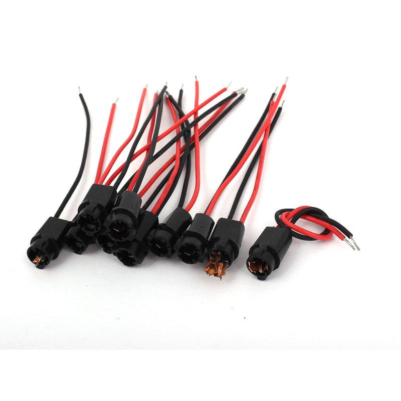 2/3/4/5/10Pcs T5 Panel Light Lamp Bulb Dashboard Indicator Extension Wire Harness Socket Connector for Car T5 Light Socket