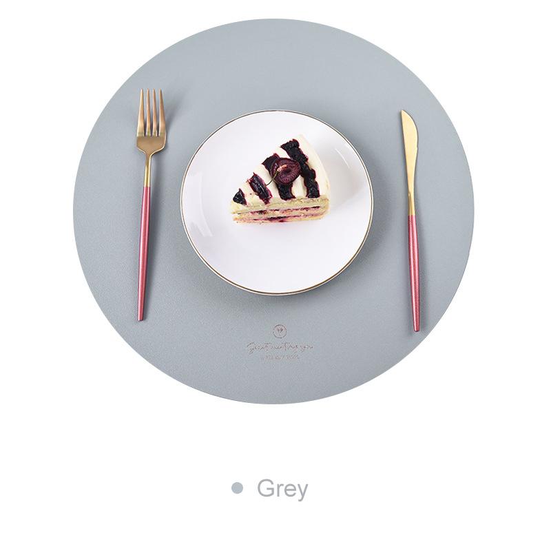 

2/4/6PCFaux Leather Tapes с подставкамиКруглые салфетки под приборы для кухни, обеденного стола, патиоНескользящие, термостойкие, моющиеся 2 pcs&Round