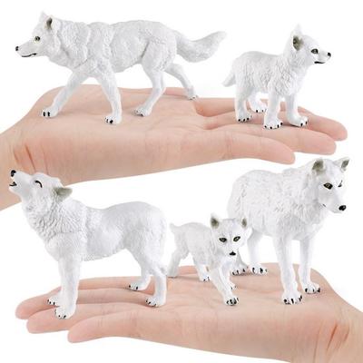 Arctic Wolf Model Various Realistic White Wolf Miniature Static Model Ornament