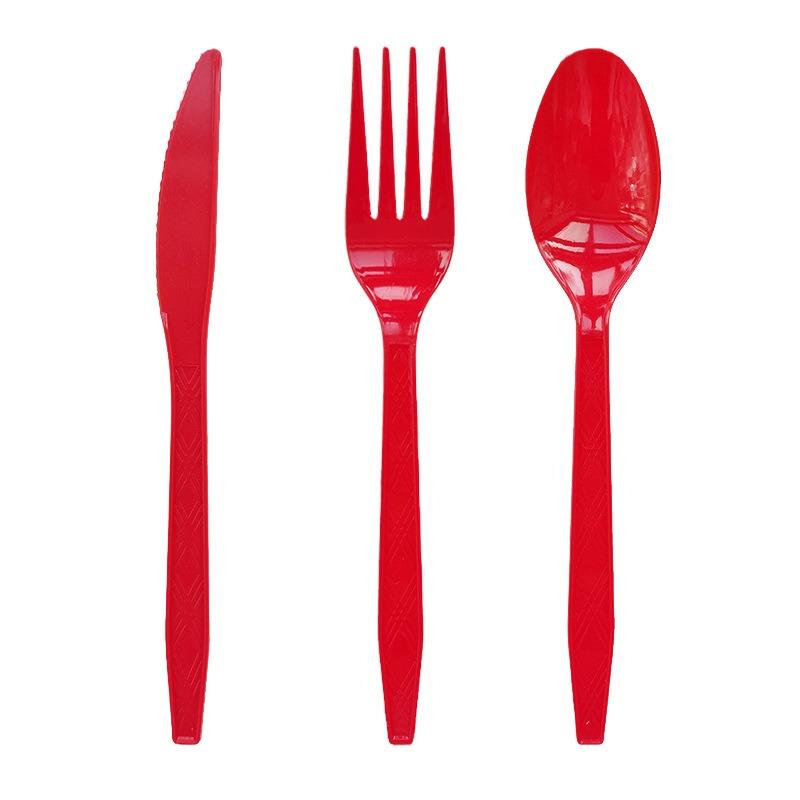 Disposable Knife Fork Spoon Cutlery Set Pink Blue Disposable Tableware Birthday Party Decorations Wedding Baby Shower Supplies
