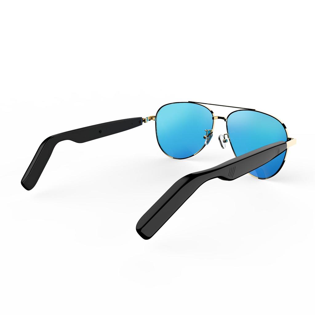 Smart Bluetooth 5.4 Stereo Headset Glasses Wireless Sports Earbuds Anti-blue Light Smart Sunglasses