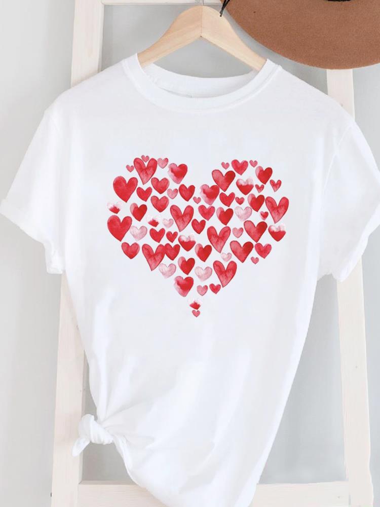 (Asian Size) Short Sleeve Women's Top T Female Print  Fashion Ladies O-neck Butterfly Cute Lovely Casual Clothing  Graphic Tee T-shirts
