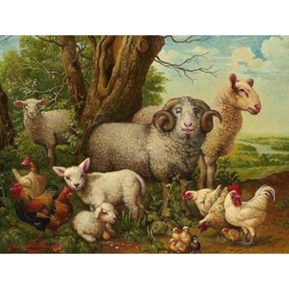 5D Diamond Painting Cat Dog Sheep Horse Diamond Mosaic Animal Full Square/Round Diamond Embroidery Picture DIY Wall Decoration