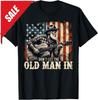 Retro Don't Let The Old Man In Vintage American Flag T-Shirt Unisex T-Shirt