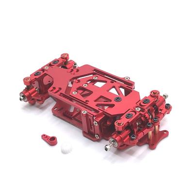 Marco de metal HGD1 para vehículo con tracción trasera a escala 1/28, mejora de la distancia entre ejes ajustable, coche de control remoto