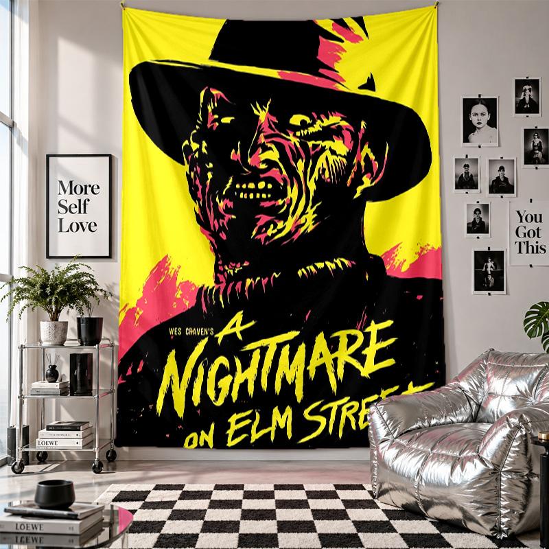 Wall TapestryA Nightmare On Elm Street Freddy Krueger Art Hanging Cloth Decorative Background Cover for Room Decoration