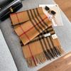 100% Wool Knitted Scarf Unisex Winter Warm Accessory Classic Plaid Long Neck Wrap Men Women