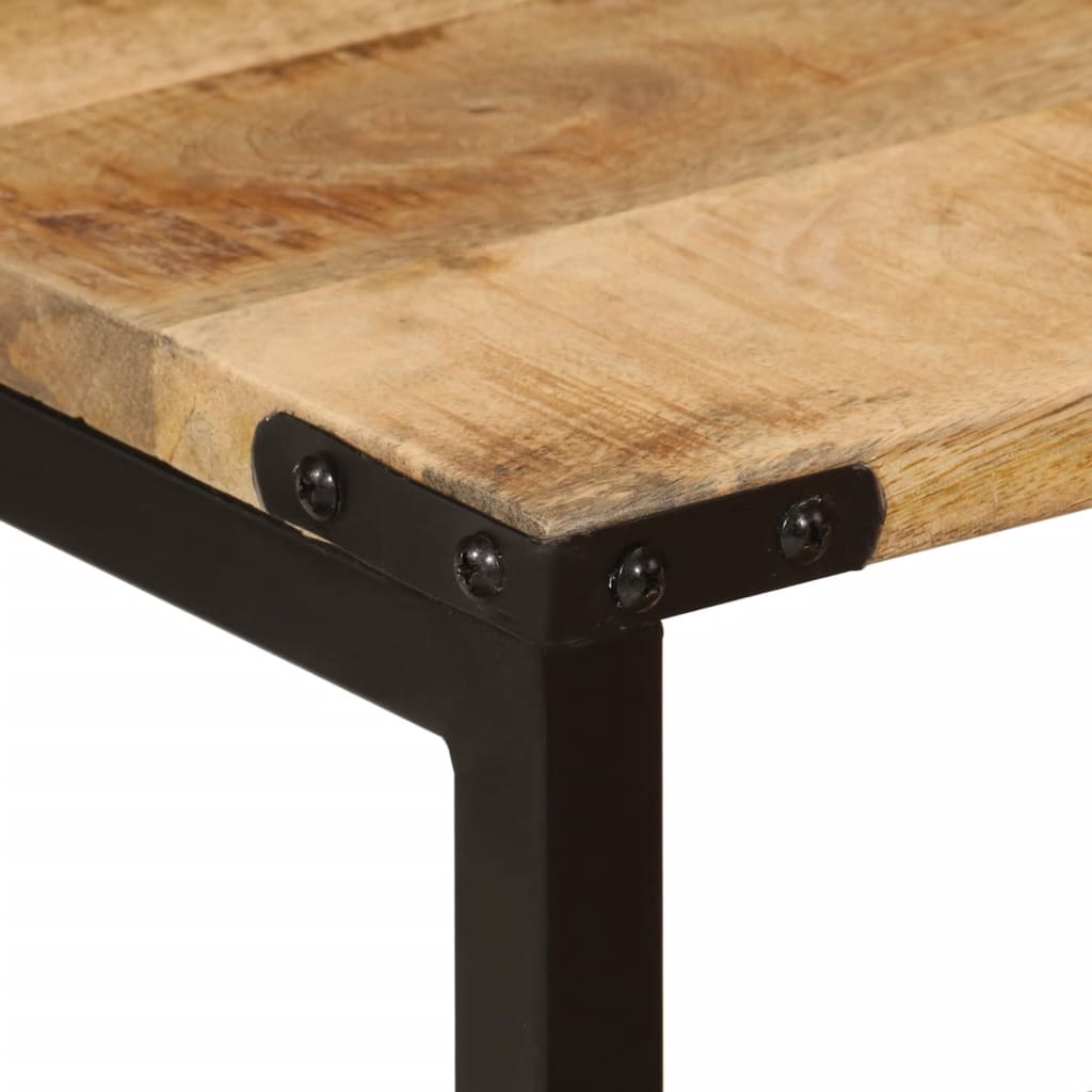 Nesting Tables Set of 3 Solid Mango Wood and Iron