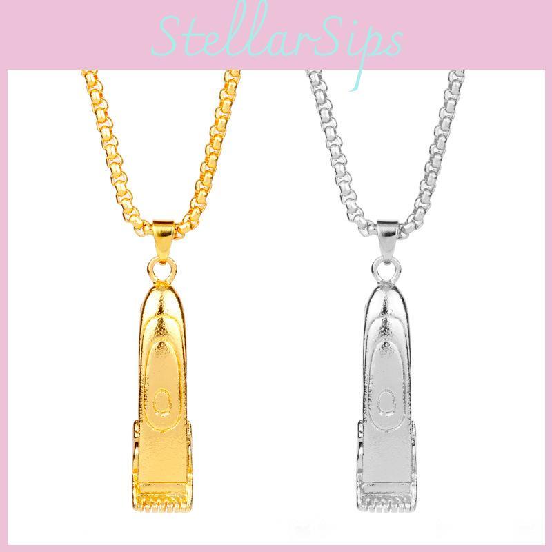 Hair Clipper Metal Alloy Necklace With Pendant For Wedding And Employee Gift Use