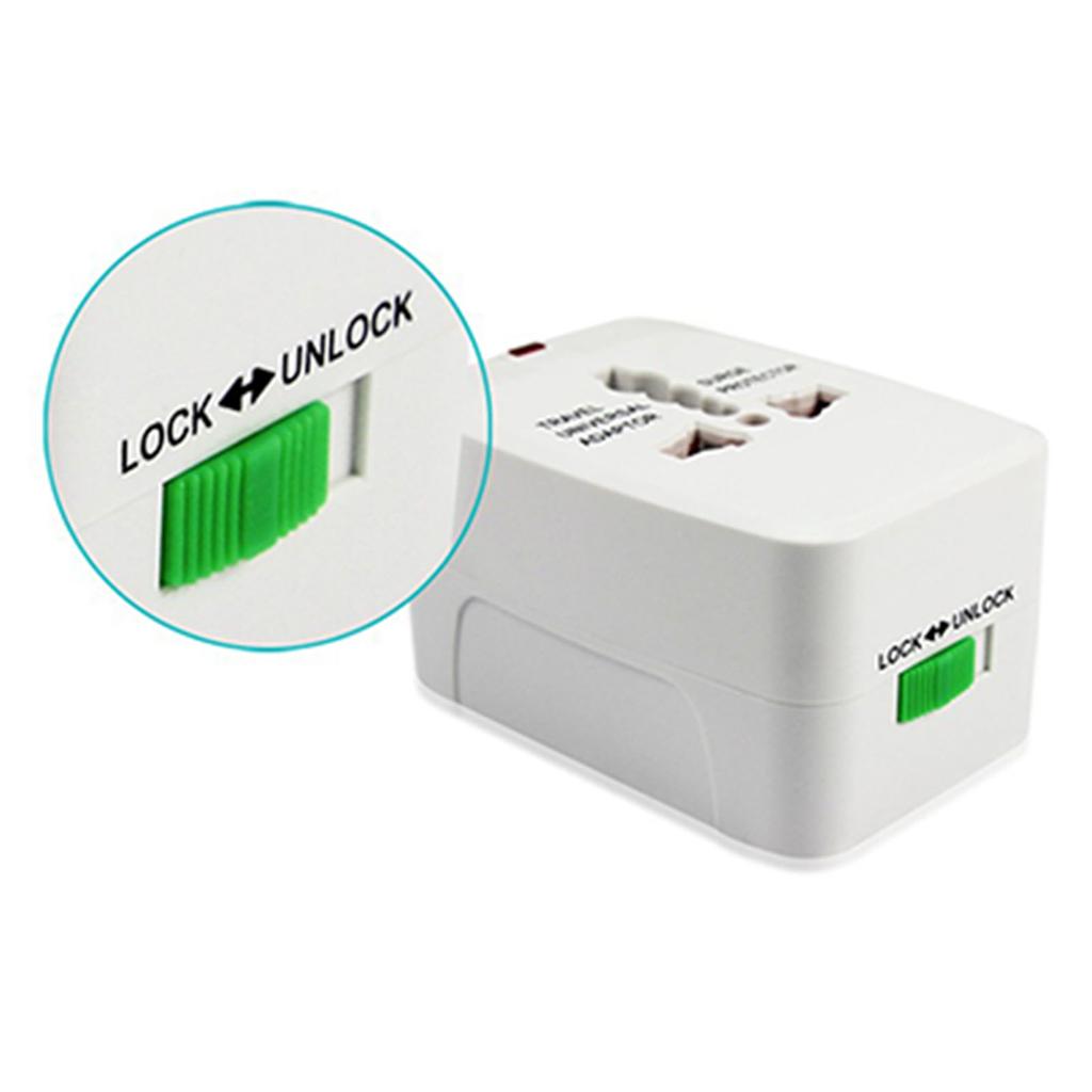 Universal Travel Adapter 1500W 2 USB Port Children Safe Multifunctional International Plug Adapter
